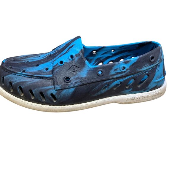 SPERRY Authentic Original Float Boat Shoe Women's 9 Blue Marbled Unisex Mens 7 - Picture 2 of 12